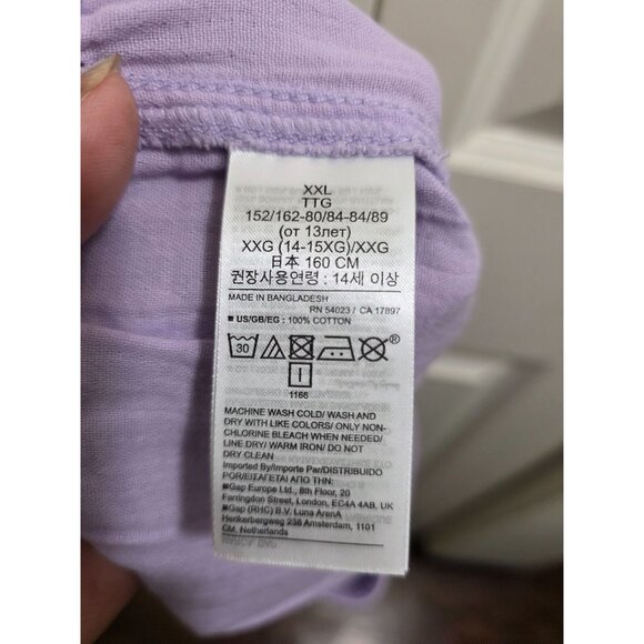 NWT Gap Kids Lavender Pull-On Shorts XXL 14-16 Cotton Blend Elastic Waistband - Picture 7 of 7